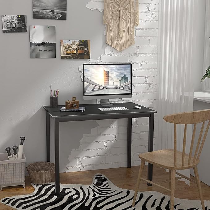 SogesGame Computer Desk31 inch Home Office Desks for Small Spaces Writing Study Corner Desk Modern Simple Style Laptop TableEasy to Assemble Black