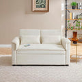 55 Convertible Loveseat Pull Out Sofa Bed for Living Room 3 in 1 Multi-Functional Sleeper Sofa Chaise Lounge Daybed Sofacama w/Adjustable BackrestUSB PortsSide Pockets