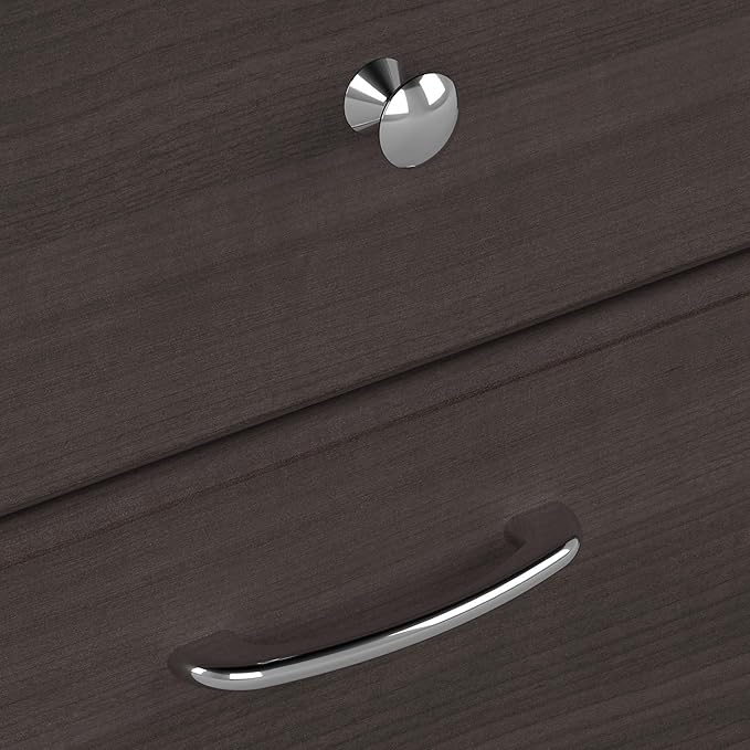 Bush Furniture Cabot 60W L Shaped Computer Desk with Drawers Heather Gray