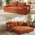 73 Convertible Sofa Bed 2 in 1 Folding Couch Bed Boneless Couch in a Box Cloud Loveseat Sleeper Fold Out Comfy Floor Futon Sofa with 2 Pillows for Living Room Bedroom No Assembly (Orange 73)