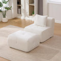Folding Sofa Bed Convertible Floor Sleeper Chair Comfy Futon Floor Couch 2 in 1 Pull Out Single Boneless Sofa for Living Room Bedroom Removable Ottoman No Assemble Ivory