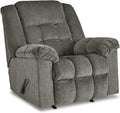 Signature Design by Ashley Kegler Contemporary Tufted Manual Rocker Recliner Gray