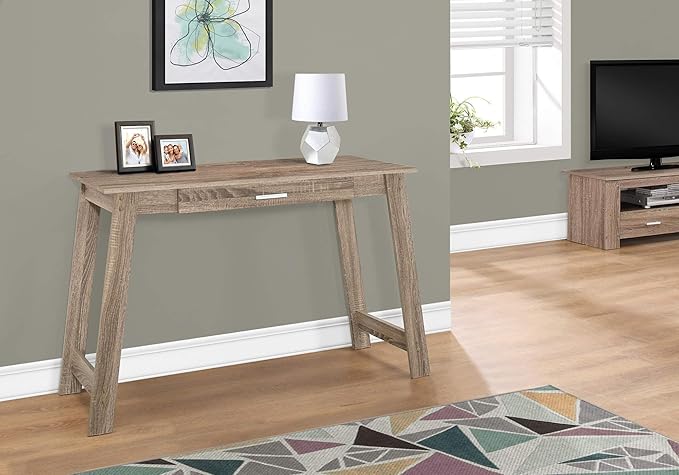 Computer Desk Home Office Laptop Storage Drawers Work Brown Laminate Contemporary Modern