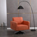 Generic Modern Linen Swivel Accent Chair Comfy Armchair with 360 Degree Swiveling for Living Room Bedroom Reading Room Home OfficeOrange