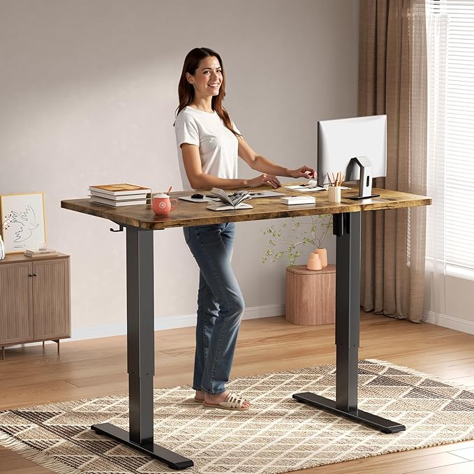 Electric Standing Desk Frame3 Memory Height Adjustable Table Legs Up to 47.2Ergonomic Standing Desk Base Workstation for Home Office Black Frame Only