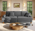 87.2 Couches for Living Room Comfy Grey Couch 7.5 Extra Thick Cushion Sofas for Living Room Tool-Free Setup Loveseat Sofa 848lbs Support Corduroy Couch for Bedroom Apartment Office