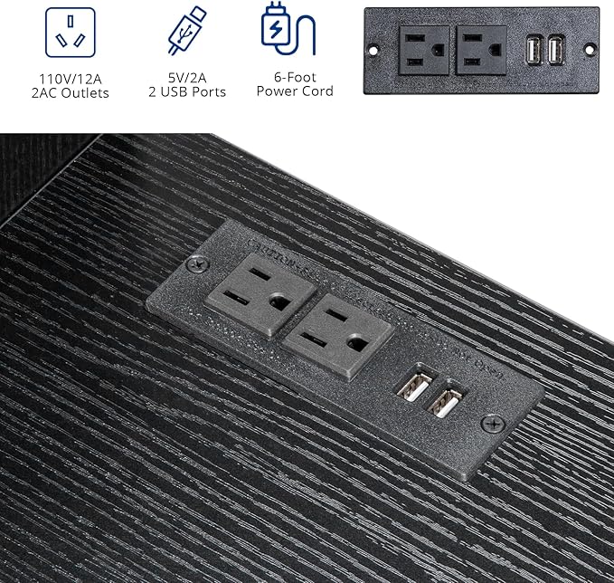 YUNWANG Computer Desk with 4 Drawers and Shelves Gaming Desk with Power Outlets Office Work Study Laptop Desk for Home Office Small Spaces
