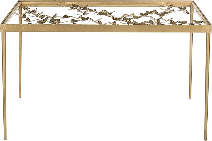 Safavieh FOX2588A Home Collection Rosalia Butterfly Desk Antique Gold