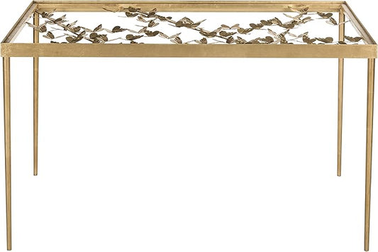 Safavieh FOX2588A Home Collection Rosalia Butterfly Desk Antique Gold