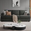 89 Inch Sofa with Extra Deep Seats Oversize 3 Seater Sofa for Living Room Modern Couch and Sofa Comfy Armrests and Seats and Backrests Easy Installation Corduroy Fabric Grey
