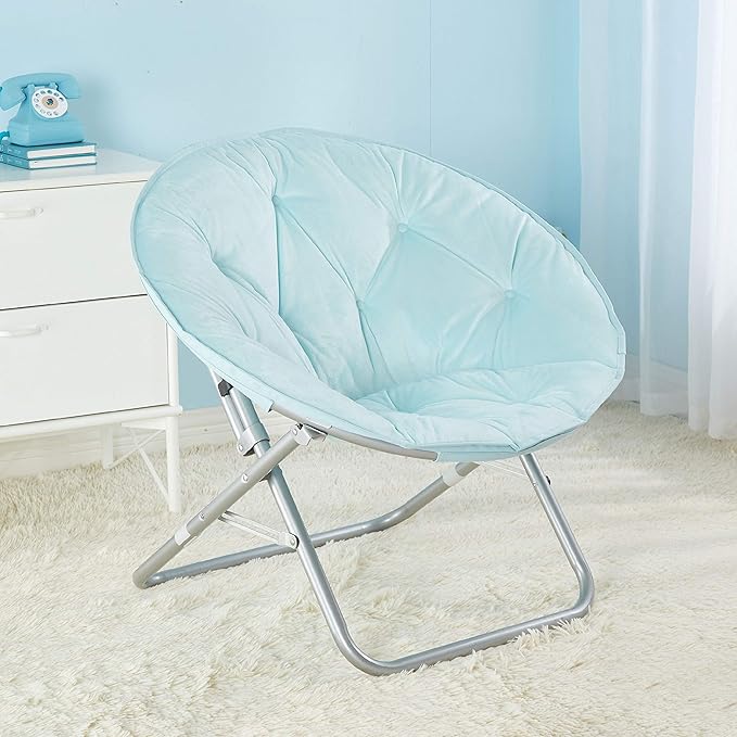Urban Lifestyle Micromink Saucer Chair Light Blue Mint