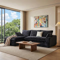Cloud Sectional Couch103''Boneless Sofa for Living RoomModular Sectional Sofa with L-Shaped Chaise Deep Seat Sofas No Assembly Required(Black Left Facing Chaise)