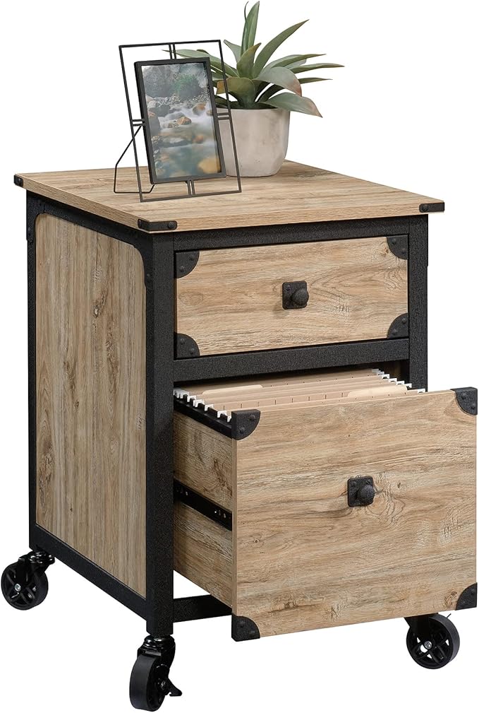 Mobile 2 Drawer Small File Cabinet with LockUnder Desk Storage Organizer Filing Cabinets for HomeOffice Locking DrawersModern Furniture Filing CabinetsBeigeReclaimedNatura
