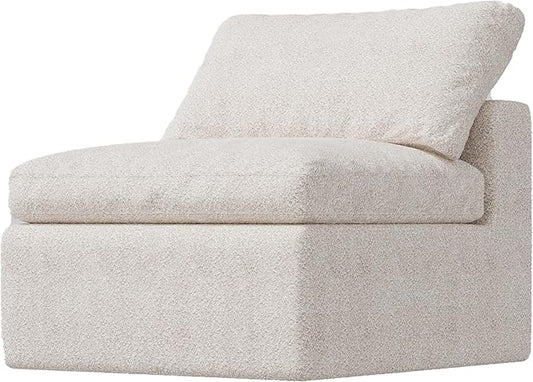 Cloud Couch for Living Room Boneless Modular Sectional Sofa (Middle Seat)