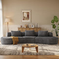 ONBRILL 134“ Cloud Sectional CouchModern Modular Curved Sofa with Deep SeatUpholstered Chenille Boneless Upholstered Couches for Living RoomNo Assembly Required