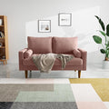 SILKIR Velvet Loveseat Sofa Love Seats Furniture for Small Spaces Mid-Century Modern Loveseats for Living Room Love Seat Couch 58 Inches Rose