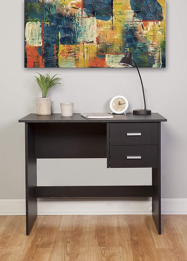 OneSpace Adina 2 Drawers Writing Desk Black