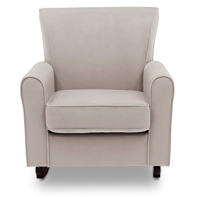 Delta Children Lancaster Rocking Chair Featuring Live Smart Fabric Linen