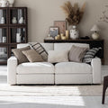 Cloud Couch Sectional 81.1'' Oversized White Modular Cloud Sofa with Storage Ottoman Loveseat Deep Seating with Washable Covers Cloud Couches for Living Room 2 Seater
