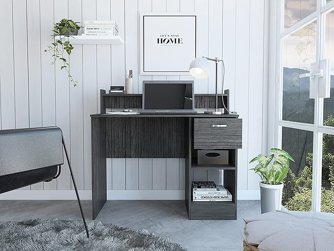 Home Office Desk Computer Desk with 2 Storage Shelves and Drawer55 H X 4016 W