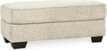 Signature Design by Ashley Monaghan Classic Upholstered Ottoman Beige