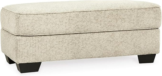 Signature Design by Ashley Monaghan Classic Upholstered Ottoman Beige