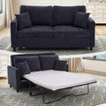 Antetek 72-inch Pull Out Sofa Bed with Mattress Convertible 2-in-1 Folding Full Size Chenille Futon Comfy Loveseat Sleeper Sofa Couch Bed with Square Arms for Guest Room Living Room Bedroom Grey