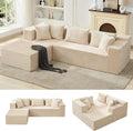 Modular Sectional Sofa Cloud Sectional Couch 106 Comfy L Shaped Black Couches for Living RoomOversized Sofa Sleeper with Deep Seat No Assembly Required