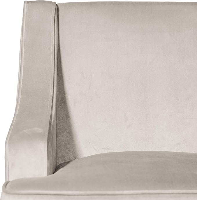 HomePop Swoop Arm Accent Chair Velvet Grey