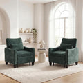 3 in 1 Convertible Sofa Bed Chair Pull Out Single Sleeper Chair Bed with Adjustable Backrest Modern Lounge Sofa for Small SpaceDark Green