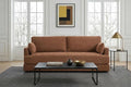 Kingfun 83 Chenille Sofa Modern Couch with Thickened Cushions Mid Century Couches with Solid Wood Frame Comfy Deeper Seats T-Cushion for Living Room and Bedroom Brown