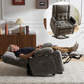 Power Lift Recliner Chair for Elderly with Massage and Heat Dual Motor Electric Lift Chair with Arm Storage Lay Flat Recliner for Big and Tall Infinite Position Gray