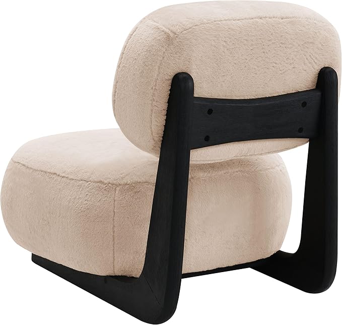 Coaster Home Furnishings - Duffie - Upholstered Armless Accent Chair with Oval Back Thick Seat Cushion and Horizontal Support - Living Room - Camel - 903097