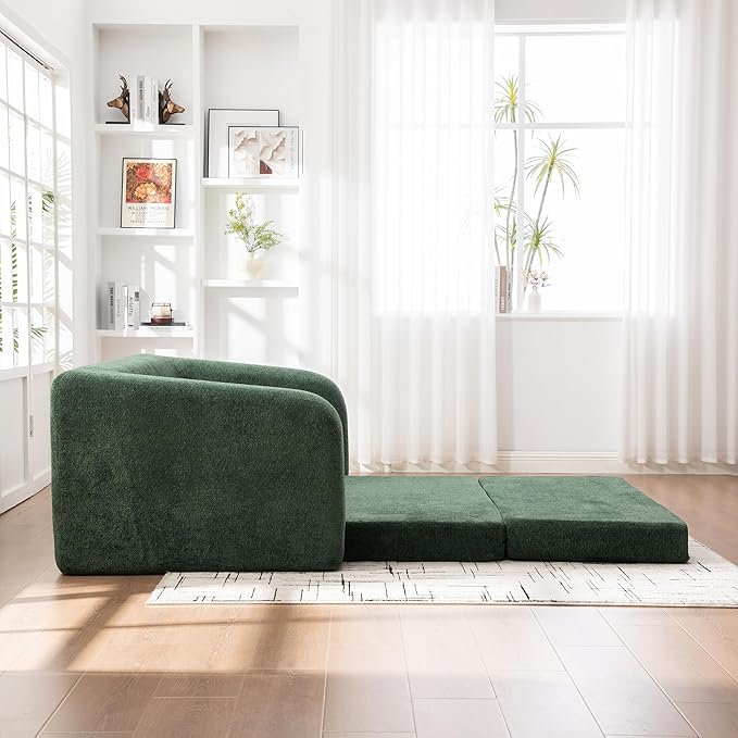 KEIKI 71 Pull-Out Sofa Bed with Armrest &amp Backrest High-Density Foam Cloud Lounger for Movie Nights Relaxed Reading Spaces Dorm Living &amp Multi-Functional Rooms