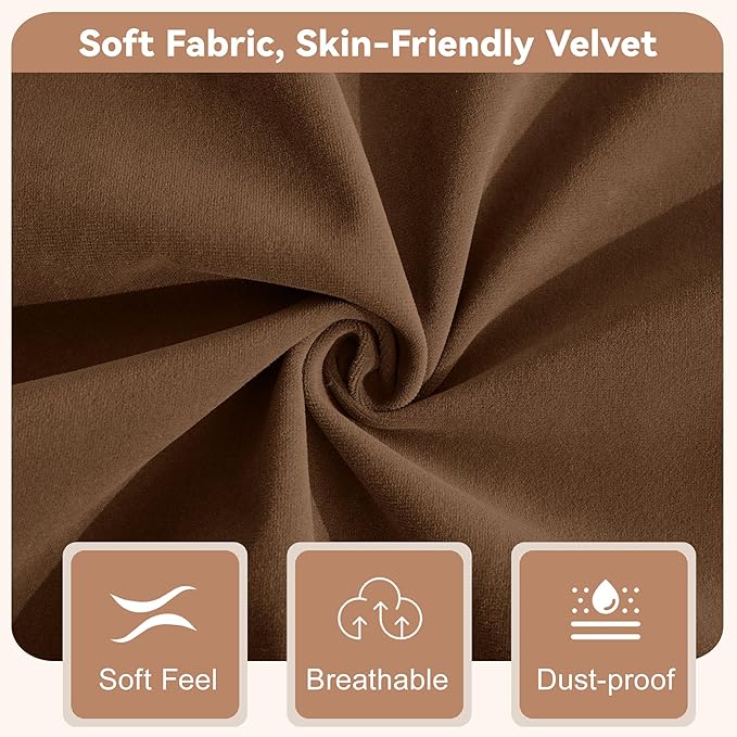 63 Velvet 3 in 1 Convertible Sleeper Sofa Bed Pull Out Couch Bed Loveseat with Adjustable Backrest Chaise Lounge USB Port &amp Side Pocket Modern Sofa for Living Room Small Spaces Brown