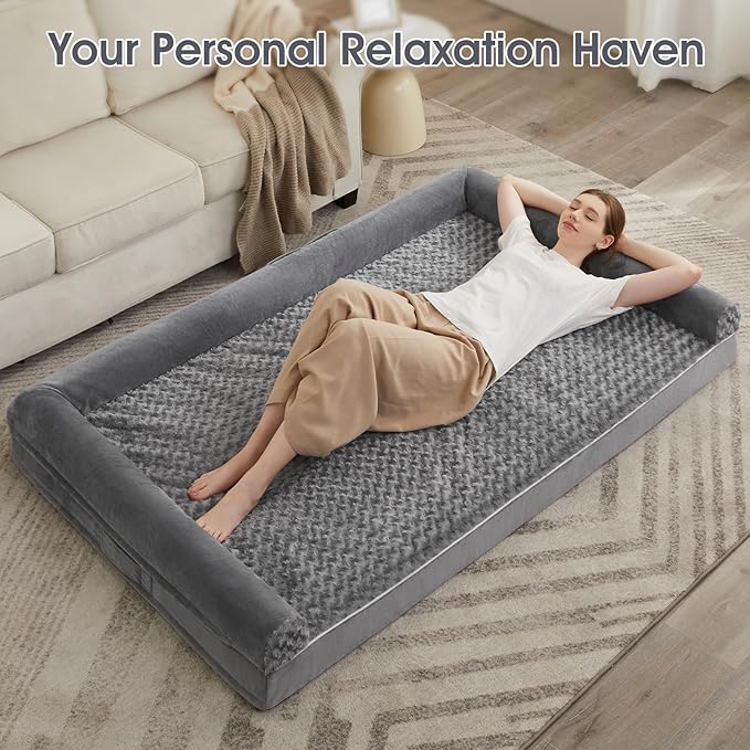 BFPETHOME Dog Beds for Large Dogs Orthopedic Dog Bed for Medium Large DogsBig Waterproof Couch Pet Bed with Removable Washable Cover