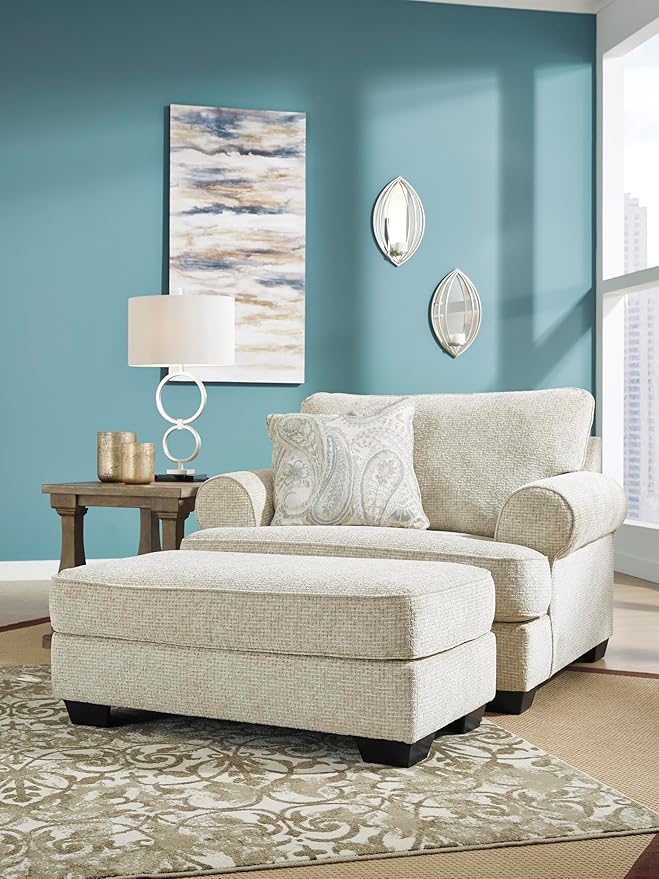 Signature Design by Ashley Monaghan Classic Upholstered Oversized Chair with Reversible Cushion Beige