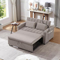 Pull Out Sofa Bed 55.9 Convertible Sofa Bed with 360°Swivel Phone Holderm Two Side Pockets Two Cup Holders 3 Level Adjustable Backrest Bella Fabric Loveseat Sofa (Light Grey * Loveseat90)