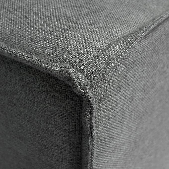 Flash Furniture Bridgetown Fabric Ottoman Module for Sectional Sofa Customizable Modular Couch Ottoman Dark Gray