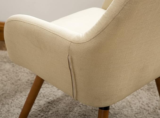 Roundhill Furniture Tuchico Contemporary Fabric Accent Chair Arm Rest Tan