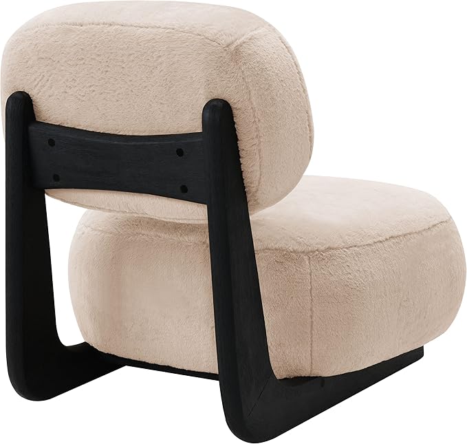 Coaster Home Furnishings - Duffie - Upholstered Armless Accent Chair with Oval Back Thick Seat Cushion and Horizontal Support - Living Room - Camel - 903097