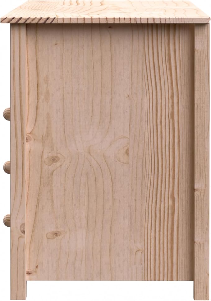 From the Tree Furniture Solid Wood Desk with Drawers – Compact Study Desk for Kids &amp Adults Space-Saving Home Office Writing Table Real Pine Construction