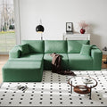 108 Cloud Modular Sectional Couch with L-Shape Chaise Modern Sectional Sofa with Deep Seat Couch Ultra Soft Knit Fabric Couches for Living Room No Assembly Required Left Facing Chaise (Green)