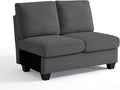 CHIC HOUSE Middle Module for Modular Couch Corduroy Customizable Chaise Storage Ottoman for Sectional Sofa Armrest Single/Double Seater