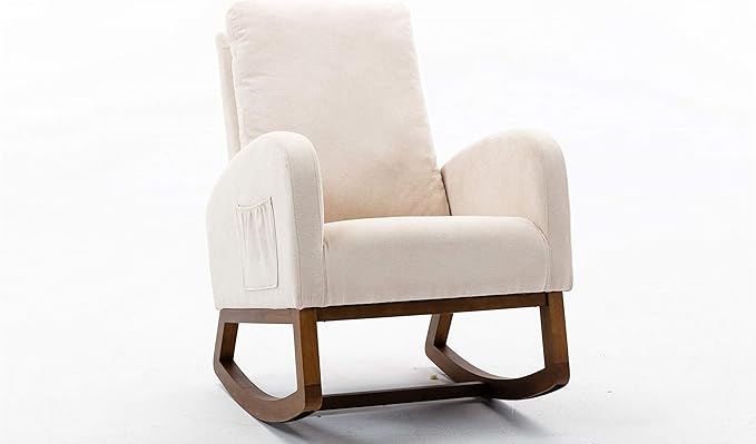 Living Room Comfortable Rocking Chair Living Room Chair Beige