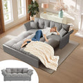 74.8 Queen Pull Out Sofa Bed 3-in-1 Convertible Sleeper Sofa Velvet Small Loveseat for Small Spaces Comfy Cloud Pullout Couches Multi-Functional Couches for Living Room Apartment and Office