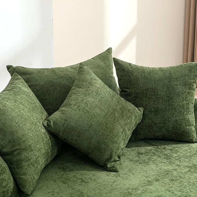 Accent 360° Swivel Barrel Chair with Storage Ottoman &amp 4 Pillows Modern Oversize Round Swivel Leisure Arm Chair for Living Room Hotel Club Lounge Chair Chenille Green…