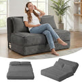 Convertible Folding Sofa Bed with Fixed FrameBoneless Couch Loveseat Sleeper with 5-Position Adjustable Backrest &amp Thickened CushionFuton Couch with 2 Pillows for BedroomSmall Spaces