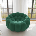 WJShome Bubble Couch49.21'' Single SofaMesh Fabric Lazy Floor Sofa 3D Honeycomb Shape Curved Couch for Living Room Office Apartment (Green 48.43 D)