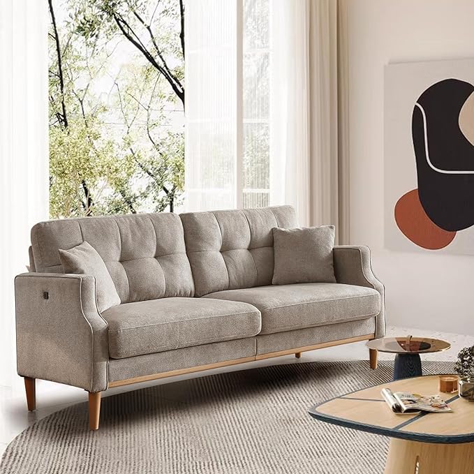 70 Loveseat Sofa Modern Decor Comfy Love Seat Couches with USB Port and Pillow for Living Room Bedroom Apartment